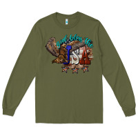 Army Green God bless the USA Eagle 4th of july Long Sleeve Tee - HowdyJamesFarm