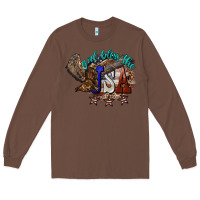 Chestnut God bless the USA Eagle 4th of july Long Sleeve Tee - HowdyJamesFarm