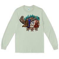 Matcha God bless the USA Eagle 4th of july Long Sleeve Tee - HowdyJamesFarm