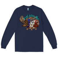Navy God bless the USA Eagle 4th of july Long Sleeve Tee - HowdyJamesFarm