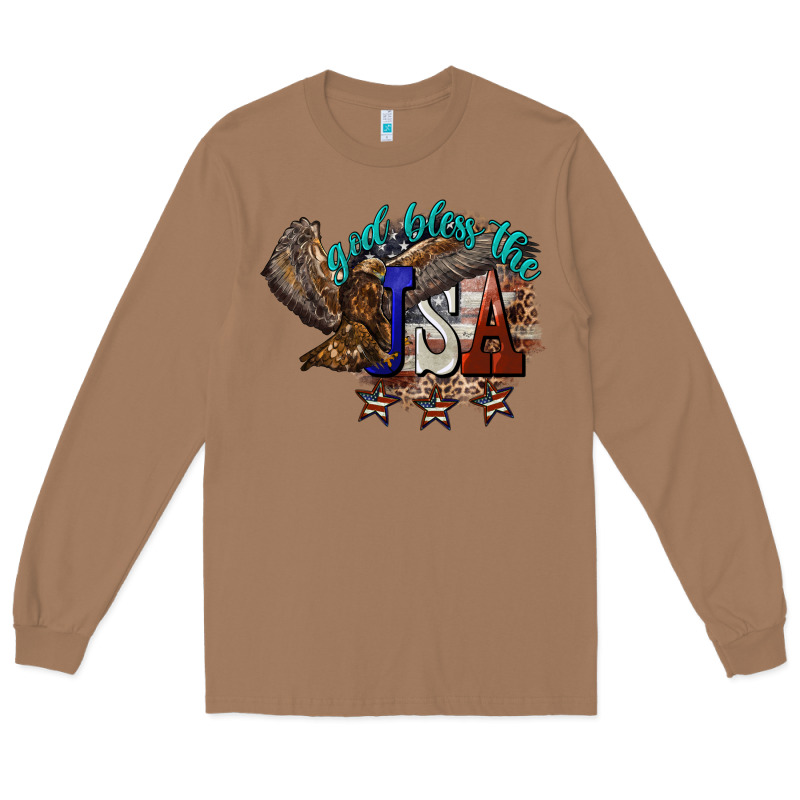 God Bless The Usa Eagle 4th Of July Long Sleeve Tee by HowdyJamesFarm | Teevron