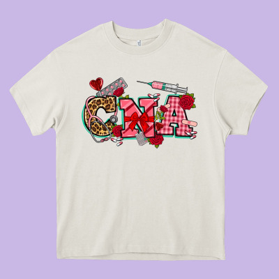 Valentines Day Cna Heavy Core Tee Designed By Nancycooperartshop