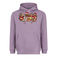 Lavender Christmas Dog Coffee Heavyweight Hoodie - CowhideDigitalArt