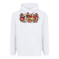 White Christmas Dog Coffee Heavyweight Hoodie - CowhideDigitalArt