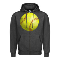 Charcoal Heather softball Zipper Hoodie - FaDigitalArtStudio