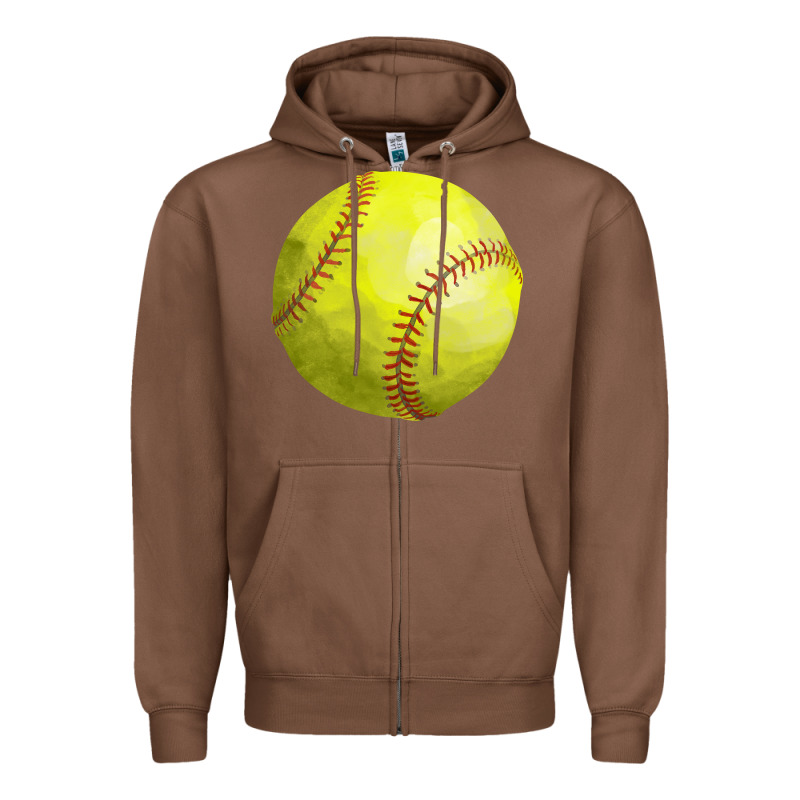Softball Zipper Hoodie by FaDigitalArtStudio | Teevron