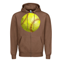 Chestnut softball Zipper Hoodie - FaDigitalArtStudio