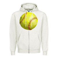 Oatmeal Heather softball Zipper Hoodie - FaDigitalArtStudio