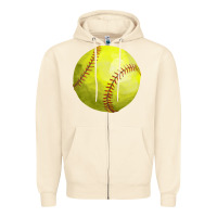 Sandshell softball Zipper Hoodie - FaDigitalArtStudio