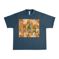 Midnight Navy fall with gnomes Urban Heavy Tee - texasbilliewilder