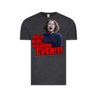 Vintage Black nooo wire hangers.. ever!!! vintage mommie dearest quote print Vintage Tee - lanVoArt