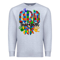 Heather Grey aba therapist Premium Sweatshirt - CowhideDigitalArt
