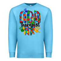 Ocean Blue aba therapist Premium Sweatshirt - CowhideDigitalArt