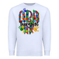 White aba therapist Premium Sweatshirt - CowhideDigitalArt