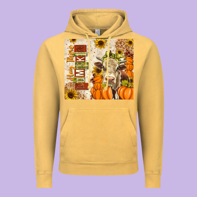 Fall Hay There Pumpkin Vintage Hoodie Designed By Texasbilliewilder