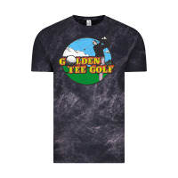 Cloud Black golden tee golf Vintage Tee - lanVoArt