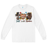 White Faith love freedom 4th of july Long Sleeve Tee - HowdyJamesFarm