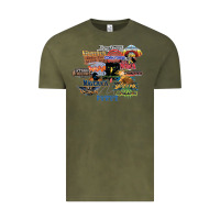 Vintage Olive cedar point roller coaster  designer Vintage Tee - lanVoArt