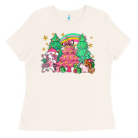 Bone Unicorn Christmas trees Ladies Tee - NancyCooperArtShop