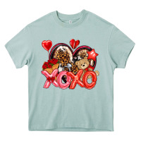 Arona xo xo with leopard and cowhide heart Heavy Core Tee - NancyCooperArtShop