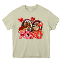 Xo Xo With Leopard And Cowhide Heart Heavy Core Tee | Teevron
