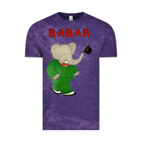 Cloud Purple babar the elephant Vintage Tee - lanVoArt