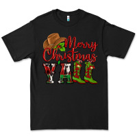 Black Merry Christmas Y'all Cowboy Premium Tee - MaliasSmallBusiness