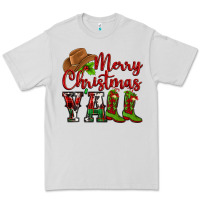 Dove Grey Merry Christmas Y'all Cowboy Premium Tee - MaliasSmallBusiness