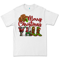 White Merry Christmas Y'all Cowboy Premium Tee - MaliasSmallBusiness