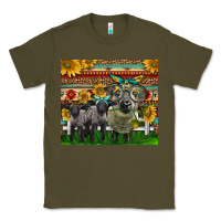 Army Green Western Cute Hampshire Sheep Family Classic Tee - LillyAllenDesigns
