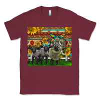 Burgundy Western Cute Hampshire Sheep Family Classic Tee - LillyAllenDesigns