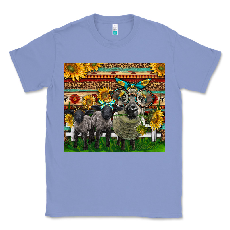 Western Cute Hampshire Sheep Family Classic Tee by LillyAllenDesigns | Teevron