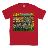 Red Western Cute Hampshire Sheep Family Classic Tee - LillyAllenDesigns