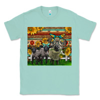 Seafoam Western Cute Hampshire Sheep Family Classic Tee - LillyAllenDesigns