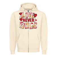 Sandshell Love never fails Zipper Hoodie - FaDigitalArtStudio