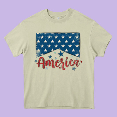 America Heavy Core Tee Designed By Maliassmallbusiness