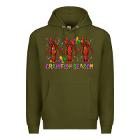 Army Green Crawfish season mardi gras Premium Hoodie - BundleAndBundleShop