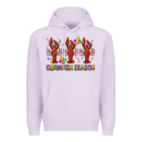 Lilac Crawfish season mardi gras Premium Hoodie - BundleAndBundleShop