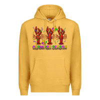 Mustard Crawfish season mardi gras Premium Hoodie - BundleAndBundleShop