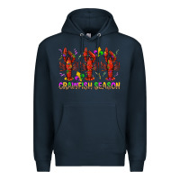 Navy Crawfish season mardi gras Premium Hoodie - BundleAndBundleShop