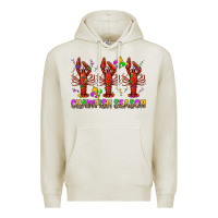 Oatmeal Heather Crawfish season mardi gras Premium Hoodie - BundleAndBundleShop