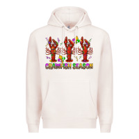 Pale Pink Crawfish season mardi gras Premium Hoodie - BundleAndBundleShop