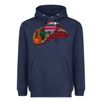 Navy Christmas Cowboy Heavyweight Hoodie - CowhideDigitalArt