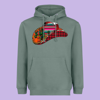Christmas Cowboy Heavyweight Hoodie Designed By Cowhidedigitalart