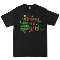 Black Merry And Bright Premium Tee - MaliasSmallBusiness