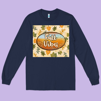 Retro Fall Vibes Long Sleeve Tee Designed By Tumblerdesignbyshophia