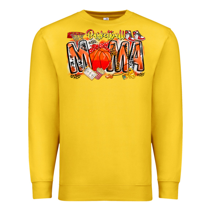 Basketball Mama Premium Sweatshirt by CowhideDigitalArt | Teevron