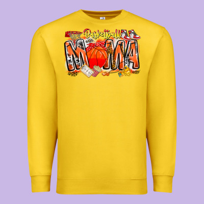 Basketball Mama Premium Sweatshirt Designed By Cowhidedigitalart