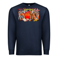 Navy basketball mama Premium Sweatshirt - CowhideDigitalArt