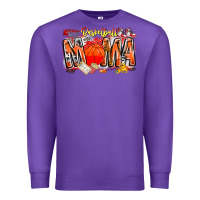 Purple basketball mama Premium Sweatshirt - CowhideDigitalArt